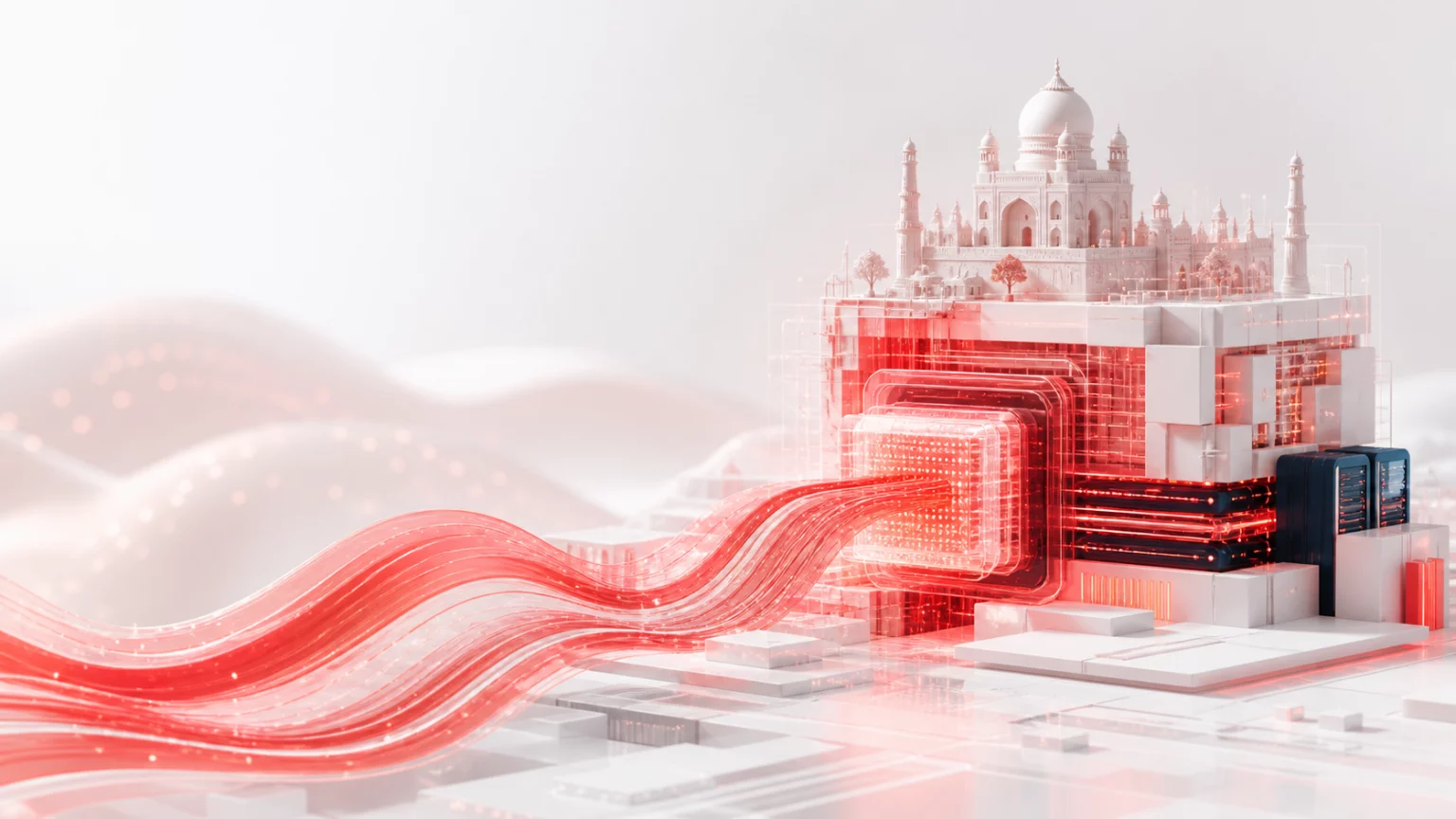 India-inspired intelligent enterprise architecture with flowing operational data